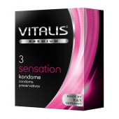 Презервативы с пупырышками и кольцами VITALIS PREMIUM sensation - 3 шт. - Vitalis - купить с доставкой в Рязани