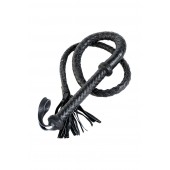 Длинный кожаный кнут с хлопушками на конце - ToyFa - купить с доставкой в Рязани