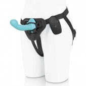 Голубая изогнутая насадка 6in Remote Control Ripple P-Spot G-Spot на черных трусиках - 16 см. - Pegasus - купить с доставкой в Рязани