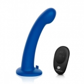 Синяя насадка Remote Control P-Spot G-Spot с черными трусиками - 20 см. - Pegasus - купить с доставкой в Рязани