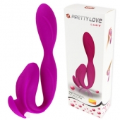 Перезаряжаемый вибромассажер с клиторальной стимуляцией - 21 см. - Baile