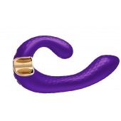 Фиолетовый гибкий вибростимулятор MIYO с двумя моторами - 18,5 см. - Shunga