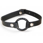 Чёрный кляп с кольцом - Lux Fetish - купить с доставкой в Рязани