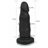 Черная реалистичная насадка-фаллоимитатор с головкой - 13 см. - LOVETOY (А-Полимер) - купить с доставкой в Рязани