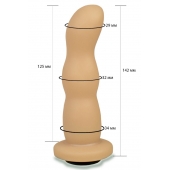 Телесная рельефная насадка Harness - 14,2 см. - LOVETOY (А-Полимер) - купить с доставкой в Рязани