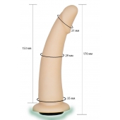 Телесная гладкая насадка-фаллоимитатор Harness - 17 см. - LOVETOY (А-Полимер) - купить с доставкой в Рязани