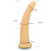 Телесная гладкая насадка-фаллоимитатор Harness - 20 см. - LOVETOY (А-Полимер) - купить с доставкой в Рязани