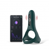 Изумрудное виброкольцо Magic Motion Rise с подхватом мошонки - Magic Motion - в Рязани купить с доставкой