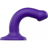 Фиолетовый фаллоимитатор-насадка Strap-On-Me Dildo Dual Density size S - 17 см. - Strap-on-me - купить с доставкой в Рязани