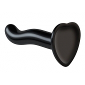 Черный фаллоимитатор-насадка Strap-On-Me P G spot Dildo size S - 16,4 см. - Strap-on-me - купить с доставкой в Рязани