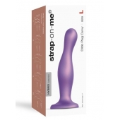 Фиолетовая насадка Strap-On-Me Dildo Plug Curvy size L - Strap-on-me - купить с доставкой в Рязани