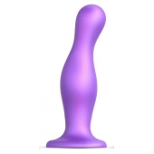 Фиолетовая насадка Strap-On-Me Dildo Plug Curvy size L - Strap-on-me - купить с доставкой в Рязани