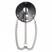 Утяжка для мошонки из искусственной кожи с цепочками PARACHUTE BALL STRETCHER - BlueLine - купить с доставкой в Рязани