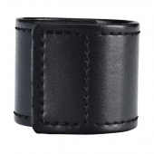 Хомут-утяжка для мошонки из искусственной кожи на липучке VELCRO BALL STRETCHER- 4 см. - BlueLine - в Рязани купить с доставкой