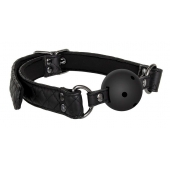 Черный кляп-шарик BALL GAG DIAMOND - Dream Toys - купить с доставкой в Рязани