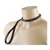 Эффектный сверкающий ошейник с поводком  Гламур - Sitabella - купить с доставкой в Рязани