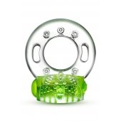 Зеленое эрекционное виброкольцо Arouser Vibrating C-Ring - Blush Novelties - в Рязани купить с доставкой