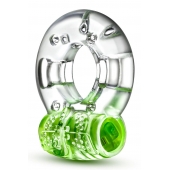Зеленое эрекционное виброкольцо Arouser Vibrating C-Ring - Blush Novelties - в Рязани купить с доставкой
