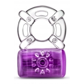 Фиолетовое эрекционное виброкольцо One Night Stand Vibrating C-Ring - Blush Novelties - в Рязани купить с доставкой
