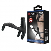 Черная вибронасадка на пенис Vibrating Penis Sling - Baile - в Рязани купить с доставкой