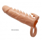 Телесная удлиняющая насадка Penis Sleeve Emmitt - 17 см. - Baile - в Рязани купить с доставкой