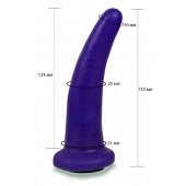 Фиолетовая гладкая изогнутая насадка-плаг - 13,3 см. - LOVETOY (А-Полимер) - купить с доставкой в Рязани