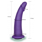 Фиолетовая гладкая изогнутая насадка-плаг - 17 см. - LOVETOY (А-Полимер) - купить с доставкой в Рязани