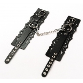 Узорчатые кожаные оковы с регулируемыми ремешками - Crazy Handmade - купить с доставкой в Рязани