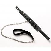 Черный ошейник с шипами и поводком - Crazy Handmade - купить с доставкой в Рязани