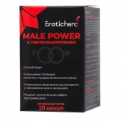 Капсулы для мужчин Erotichard male power с пантогематогеном - 20 капсул (0,370 гр.) - Erotic Hard - купить с доставкой в Рязани