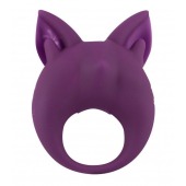 Фиолетовое перезаряжаемое эрекционное кольцо Kitten Kiki - Lola Games - в Рязани купить с доставкой