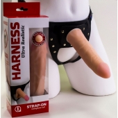 Страпон Харнесс из трусиков и насадки-фаллоса - 17,5 см. - LOVETOY (А-Полимер) - купить с доставкой в Рязани
