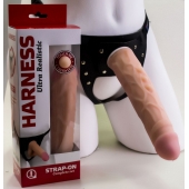 Насадка-фаллос в комплекте с трусиками Harness - 21,6 см. - LOVETOY (А-Полимер) - купить с доставкой в Рязани