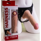 Страпон Harness из двух предметов: регулируемые трусики и насадка-фаллос - 17,5 см. - LOVETOY (А-Полимер) - купить с доставкой в Рязани