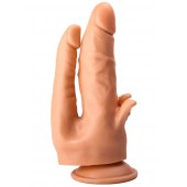 Фаллоимитатор на присоске для тройной стимуляции - 17 см. - LOVETOY (А-Полимер)