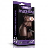 Женский темнокожий страпон Easy Strapon Set 7 Inch - 18 см. - Lovetoy - купить с доставкой в Рязани