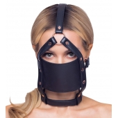 Черный намордник с кляпом-шаром Head Harness With A Gag - Orion - купить с доставкой в Рязани