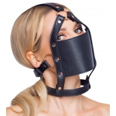 Черный намордник с кляпом-шаром Head Harness With A Gag - Orion - купить с доставкой в Рязани