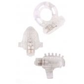 Набор из 3 прозрачных эрекционных колец с вибрацией Teasers Ring Kit - Chisa - в Рязани купить с доставкой