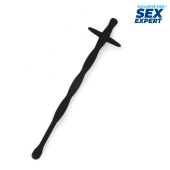 Черный силиконовый уретральный стимулятор - 15 см. - Sex Expert - купить с доставкой в Рязани