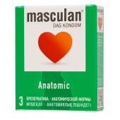 Презервативы анатомической формы Masculan Anatomic - 3 шт. - Masculan - купить с доставкой в Рязани