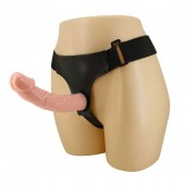 Гладкий фаллоимитатор с крупной головкой на ремешках - 19,7 см. - Baile - купить с доставкой в Рязани