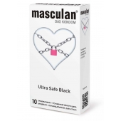 Ультрапрочные презервативы Masculan Ultra Safe Black - 10 шт. - Masculan - купить с доставкой в Рязани