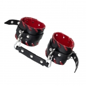 Черно-красные оковы из натуральной кожи - Pecado - купить с доставкой в Рязани