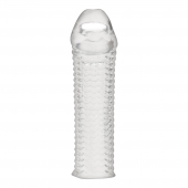Текстурированная насадка на пенис Clear Textured Penis Enhancing Sleeve Extension - 16,5 см. - BlueLine - в Рязани купить с доставкой
