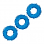 Комплект из трех голубых колец для эрекции 3-Pack Ultra-Stim Stretch Cock Rings - BlueLine - в Рязани купить с доставкой