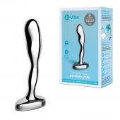 Стальной стимулятор простаты Stainless Steel Prostate Plug - 11,5 см. - b-Vibe - в Рязани купить с доставкой