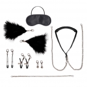 Большой эротический набор из 12 предметов Interchangeable Collar   Nipple Clips Set - Lux Fetish - купить с доставкой в Рязани