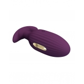 Фиолетовая анальная вибропробка с электростимуляцией Jefferson - 9,2 см. - Baile - купить с доставкой в Рязани