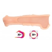 Телесная фантазийная насадка на член Cock Sleeve Size L - KOKOS - в Рязани купить с доставкой